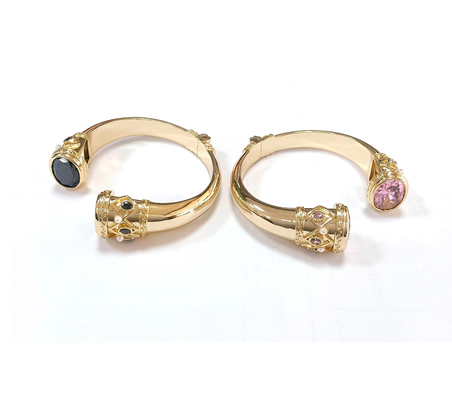 金属 ブレスレット ブレスレット マンチェット ジュエリー ガーネット 石 銀 ジュエリー グリッター CZ