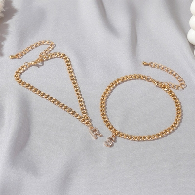 パーソナライズされた18K 金色 ファッション 青銅 キューバ リンクチェーン テニス ブレスレット 女性用