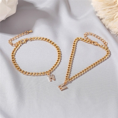 パーソナライズされた18K 金色 ファッション 青銅 キューバ リンクチェーン テニス ブレスレット 女性用