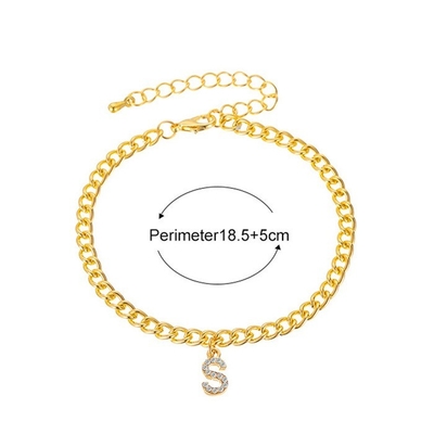 パーソナライズされた18K 金色 ファッション 青銅 キューバ リンクチェーン テニス ブレスレット 女性用