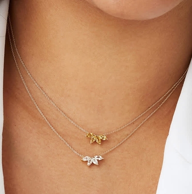 925 シルバー 14K プレート ネックレス 18インチ マルキース トパズ ペンダント 白 CZ ダイヤモンド