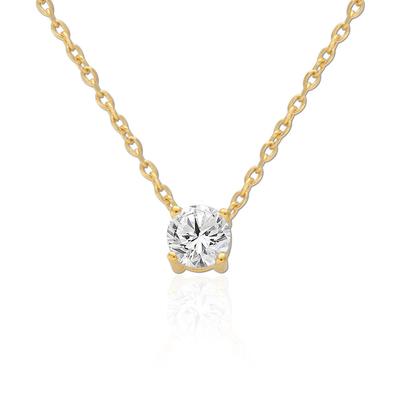 ODM 8mm 純銀のチェーン クリア CZ 18k ゴールドプレートチェーン