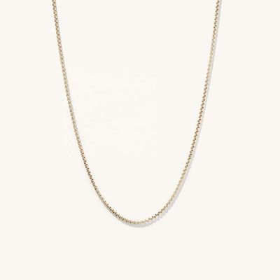 手作りの18Kゴールドメッキラウンドボックスネックレスチェーン、迅速な発送とカスタマイズ可能なロゴ