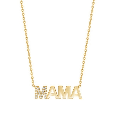 婚約 2022 独創 MAMA 18K ゴールド 卸売 母の日 ギフト 925 スターリング シルバー ネックレス 宝石