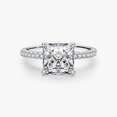 エレガントな手造り 白い氷割り方形 925 ステルリング シルバー 結婚指輪