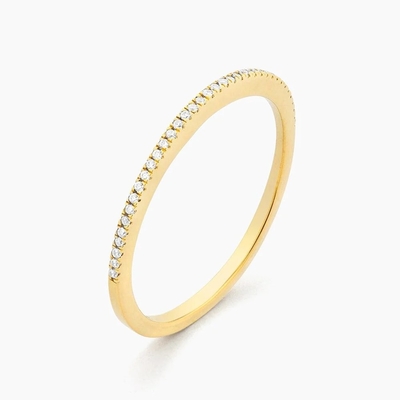 ホットアイテム 18K ゴールドプレート ハーフ エターニティ スタッケブル 925 スターリング シルバー 女性バンドリング