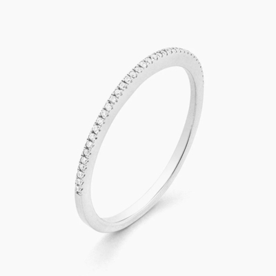 ホットアイテム 18K ゴールドプレート ハーフ エターニティ スタッケブル 925 スターリング シルバー 女性バンドリング