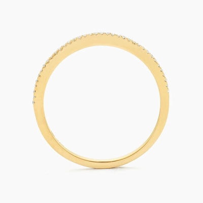 ホットアイテム 18K ゴールドプレート ハーフ エターニティ スタッケブル 925 スターリング シルバー 女性バンドリング