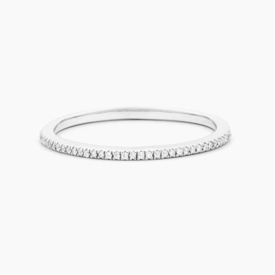 ホットアイテム 18K ゴールドプレート ハーフ エターニティ スタッケブル 925 スターリング シルバー 女性バンドリング