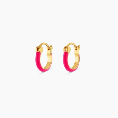 カラー 925 スターリング シルバー フープ イヤリング 18K ゴールド スタッキング フープ イヤリング