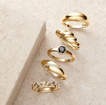 マイクロンパブ CZ 18K 金色 ステーキングチェーンリンク 925 ステルリングシルバー 女性リング