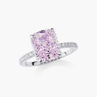 シルバー付 バゲット 青ダイヤモンド 5A アイスカット CZ 結婚指輪 女性用 925 スターリングシルバー