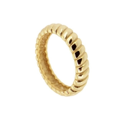 幅6mm シルバー・ツイスト 婚約指輪 18K ゴールド ロジウム カラー ツイスト シルバー・リング