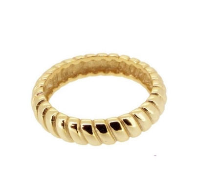 幅6mm シルバー・ツイスト 婚約指輪 18K ゴールド ロジウム カラー ツイスト シルバー・リング