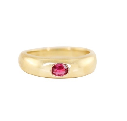 ジュエリー タイプ リング ヴィンテージ 18K ゴールド プラテッド エメラルド バゲット ドーム 宝石 リング 女性用