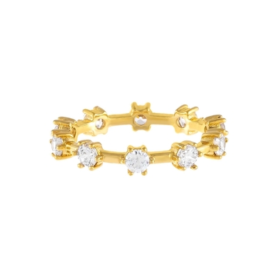 925スターリングシルバー シンプル18K ゴールド ヴェルメイル ピンセット エターニティバンド 薄い女性指輪