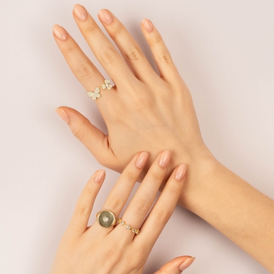 925スターリングシルバー シンプル18K ゴールド ヴェルメイル ピンセット エターニティバンド 薄い女性指輪