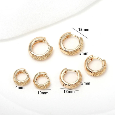 エコフレンドリー 18K ゴールドプラテッド マルチ スモールドットビーズ ヒュープ イヤリング 女性 2021