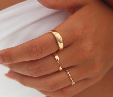 エターニティバンドリング ブラジル 18K ゴールド ジュエリースター 925 ステルリング シルバードーム 女性指輪