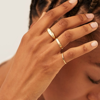エターニティバンドリング ブラジル 18K ゴールド ジュエリースター 925 ステルリング シルバードーム 女性指輪