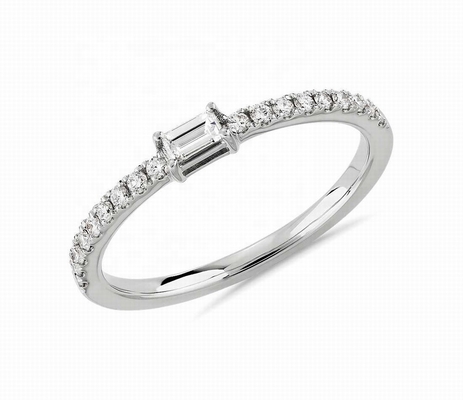 高級宝石 925 スターリング シルバーリング 緑色または白色石と18K ゴールドプラチング