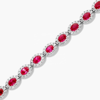 5.7mm 幅 ジルコン テニス ブレスレット 円形 スマールド ホワイト 14K ゴールド ブレスレット 女性
