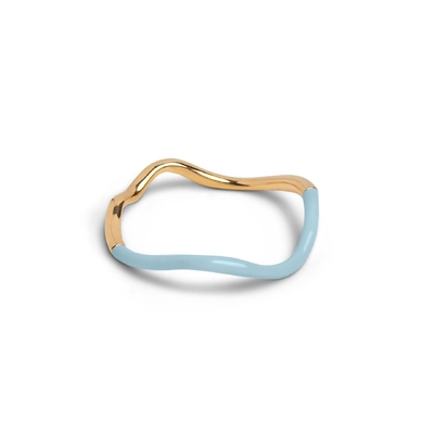 925 スターリング シルバー 18k ゴールド ピンク エナメル 帯 指輪 女性 女の子