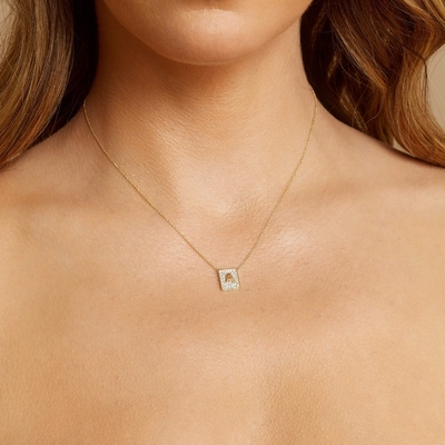 14K ゴールド ダイヤのネックレス 女性用 バレンタインプレゼント