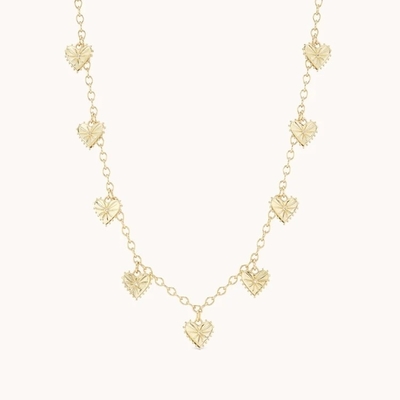 流行 14K ゴールド コーティング ファッション マルチ 心形 魅力 女性 青銅 ネックレス