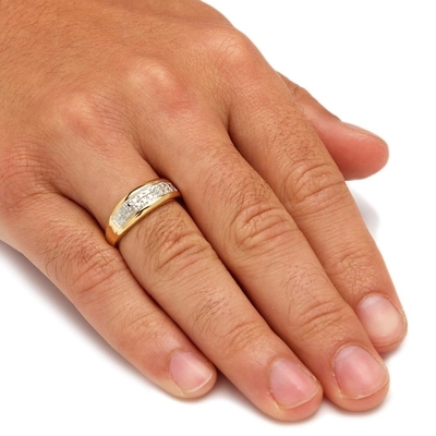 シルバー / 青銅 男性 ピンセット ダイヤモンド 結婚指輪 18k 金 金 金 石 石