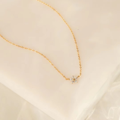 女性用OEM/ODM 925スターリングシルバーネックレス（メインストーンなし）