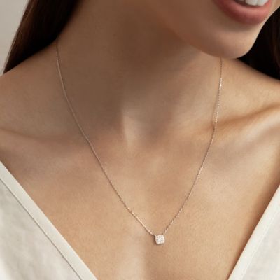 18K 金 925 ステルリング シルバー 立方 ジルコニア ペンダント ネックレス