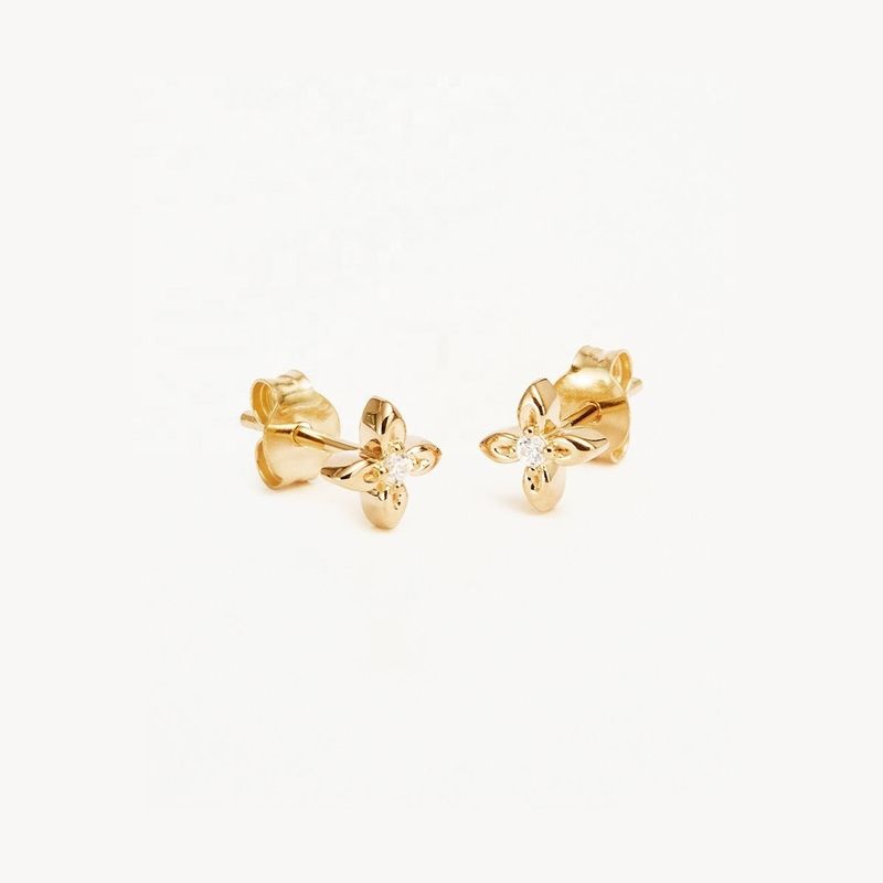 925 スターリング シルバー 花柄 イヤリング 日常用 小型