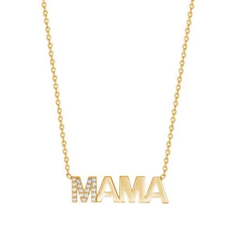 婚約 2022 独創 MAMA 18K ゴールド 卸売 母の日 ギフト 925 スターリング シルバー ネックレス 宝石