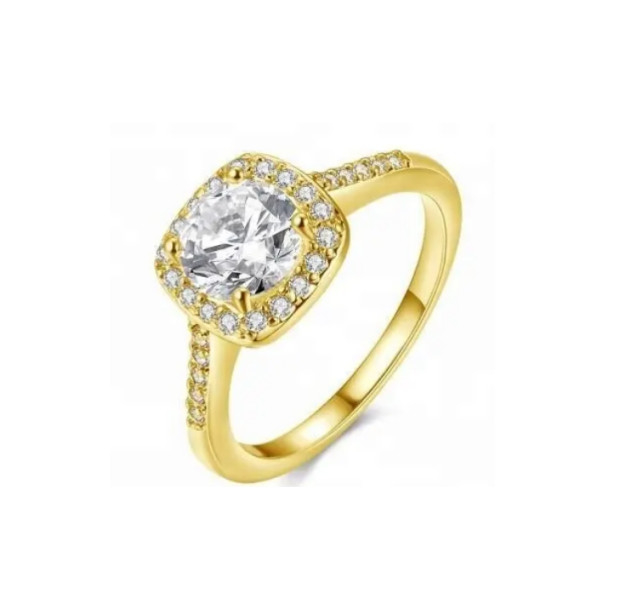 ダイヤモンド 18K 金色 リング サイズ 5 - サイズ 10 女性の婚約指輪