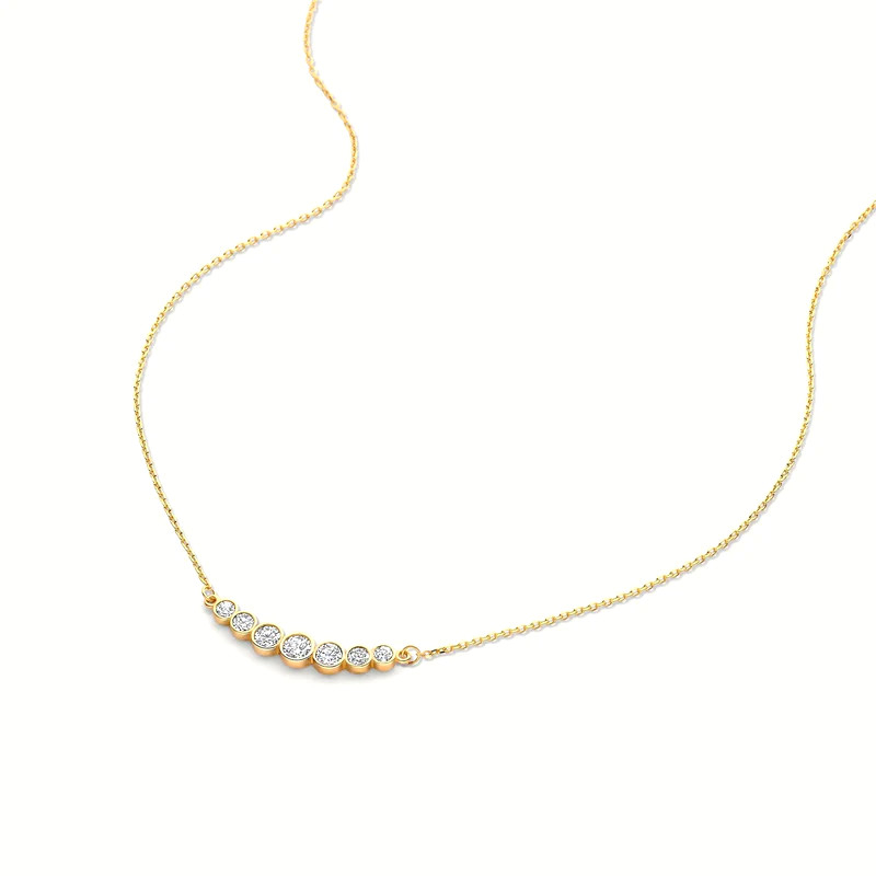 ミニマリスト 925 スターリングシルバー テニスのペンダント ネックレス 女性用 層式積み重ね式 ネックレス