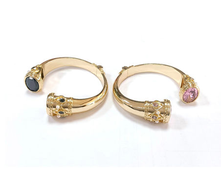 金属 ブレスレット ブレスレット マンチェット ジュエリー ガーネット 石 銀 ジュエリー グリッター CZ