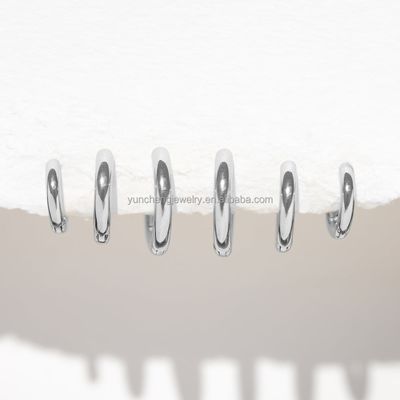 シルバー 精品宝石 ミニマリスト 18K ゴールド 9MM 11MM 13MM フープセット FedEx DHL UPS TNT EMS 送料