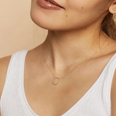 14K 金 925 ステルリング シルバー トイスト ペンダント ネックレス 16 インチ 長さリンクチェーン