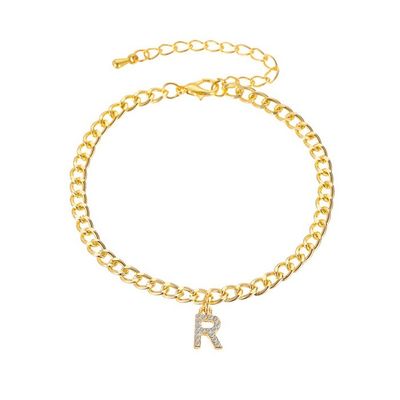 パーソナライズされた18K 金色 ファッション 青銅 キューバ リンクチェーン テニス ブレスレット 女性用