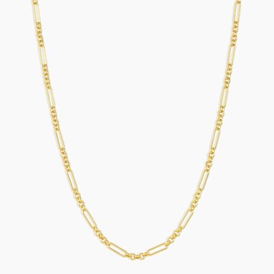 18インチ925スターリングシルバーチェーンネックレス 2.2mm 幅18K ゴールドチェーンネックレス