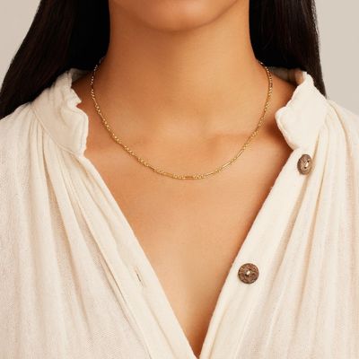 18インチ925スターリングシルバーチェーンネックレス 2.2mm 幅18K ゴールドチェーンネックレス