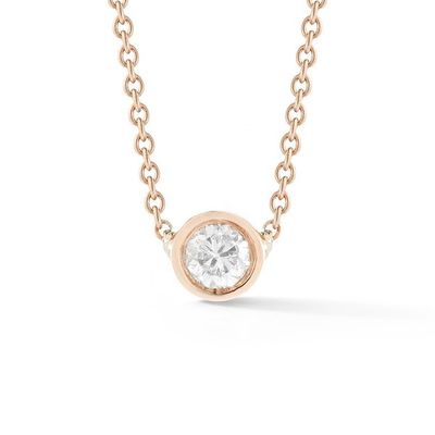 シンプル 925 スターリング シルバー ソリテア ダイヤモンド CZ ネックレス 7mm/10mm/15mm ストーンサイズ