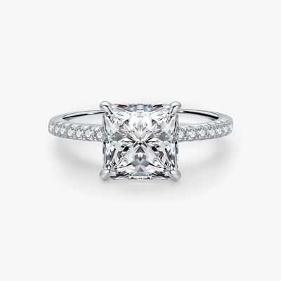 エレガントな手造り 白い氷割り方形 925 ステルリング シルバー 結婚指輪