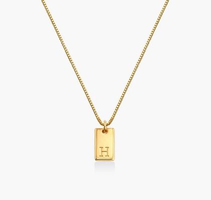バゲッテ 18K 金で満たされたペンダント 個人 手作り 青銅のペンダント ネックレス