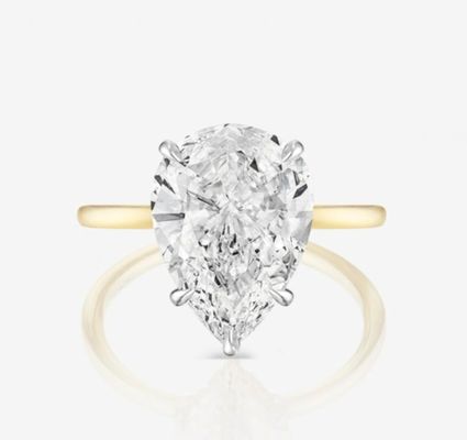ベース ホワイト キュービック ジルコン ペアカット ソリテア 925 ステルリング シルバー 結婚指輪