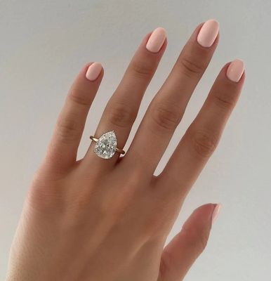ベース ホワイト キュービック ジルコン ペアカット ソリテア 925 ステルリング シルバー 結婚指輪