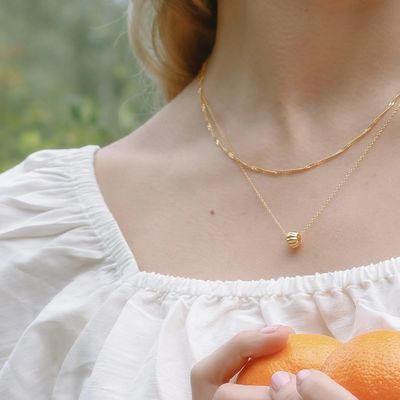 18K 金属 定番 リング ペンダント 女性用 ネックレス 925 スターリング シルバー