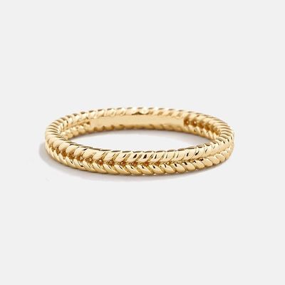美品 宝石 18K 金 金 925 スターリング シルバー 女性用 小麦 指輪