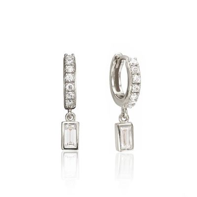 925 ステルリング シルバー 婚約記念Dangle イヤリング